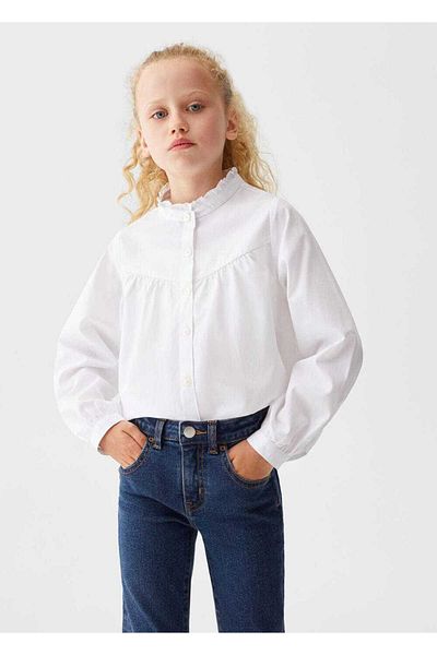 MANGO Kids Blugi Albastru Pentru Copii