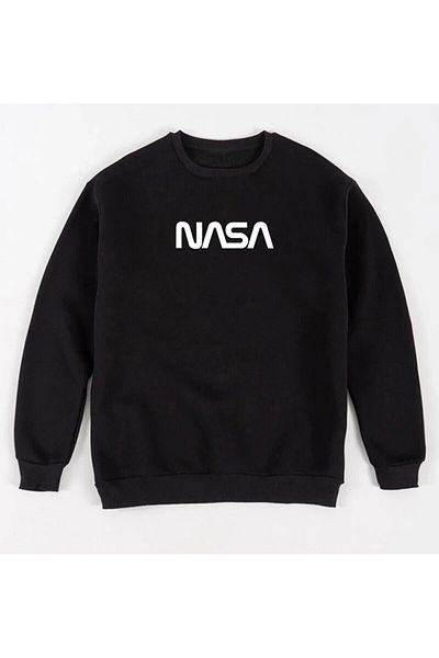 Moda Wear Dulciuri cu guler bisisklet imprimat cu design Nasa unisex