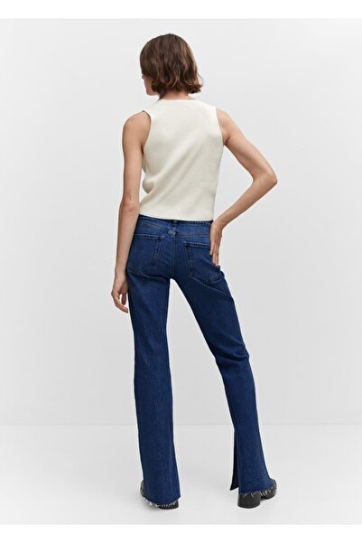 MANGO Woman Delikli, Orta Belli Flare Jean Pantolon
