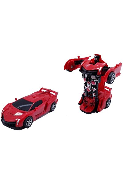 Numaca Oyuncak Robota Dönüşen Araba Ferrari Model Sert Plastik Otomatik Dönüş...