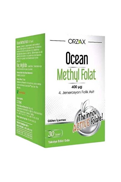 Ocean Methyl Folat 30 Tablet Folik Asit İçeren Takviye Edici Gıda