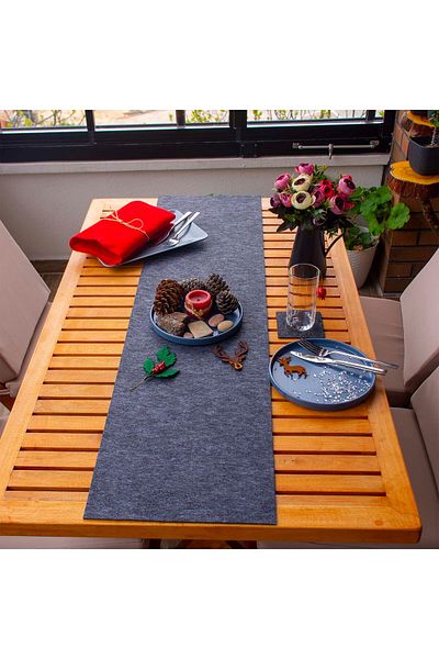 garaccu Quality Tablecloth Placemat Runner Anthracite 33x120 cm Dimensions