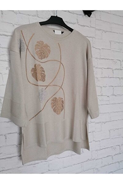 anne moda ankara 1st quality knitwear, glittering, three quarter sleeves, comfortable fit, cotton sweater