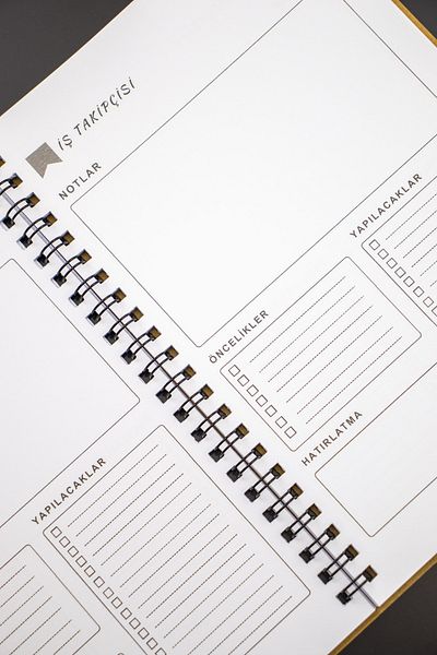 Red Whiter Basic Business Planning Notebook Easily Manage Your Daily Chores Notebook