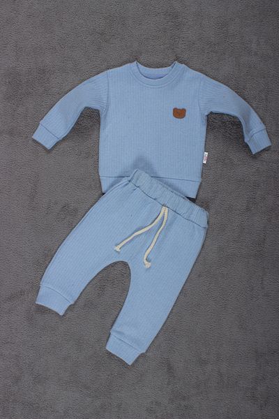 ADABEBEK Corded Baby Top and Bottom Set with Teddy Bear Accessories