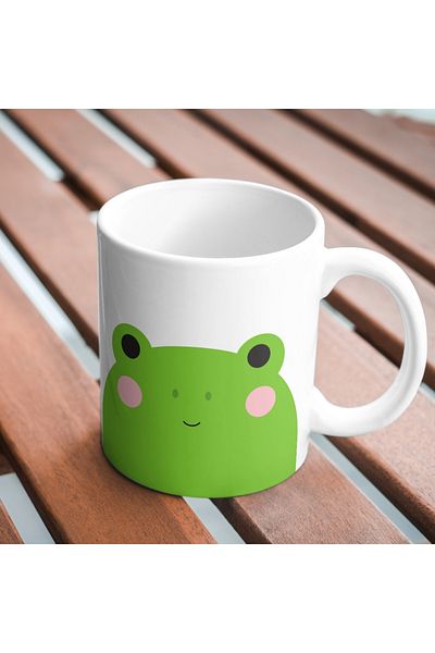 Wicopy Cute Animals Teddy Bear Frog Cat Penguin Chick Mouse Pattern Gift Mug Cute Animals Gift