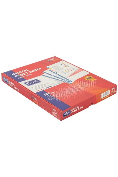 KRAF A4 Crystal Bag File - 100 Pieces 1001