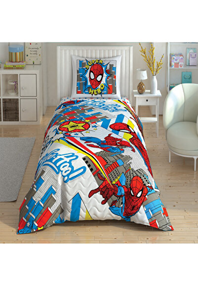 Taç Disney Spiderman Hero Tek Kişilik Lisanslı Complete Set ( Kapitoneli Nevresim Takımı )