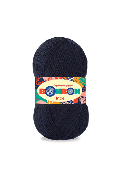 NAKO Bonbon İnce Lacivert 98207 El Örgü İpliği 100Gr