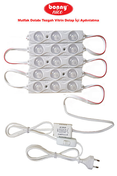 Bonny Nice Mutfak Dolabı Tezgah Vitrin Dolap İçi Aydınlatma Modül Led Günışığ...