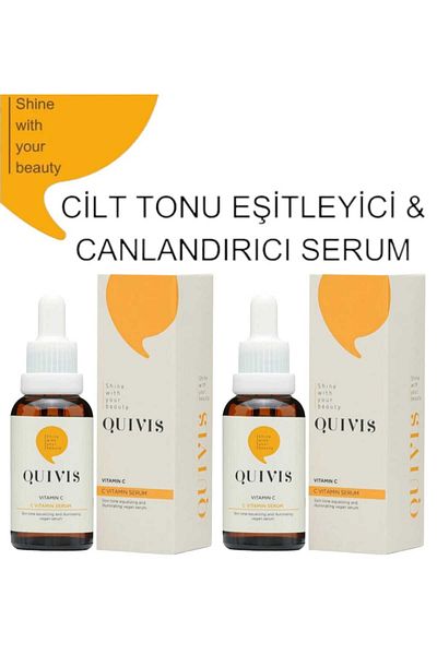 Quivis Skin Tone Equalizing and Pore Firming Vitamin C Serum 30 ML x2