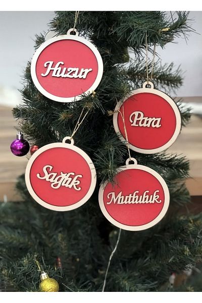 ESKA EVENTS New Year's Pine Tree Ornament / Peace, Money, Health, Happiness
