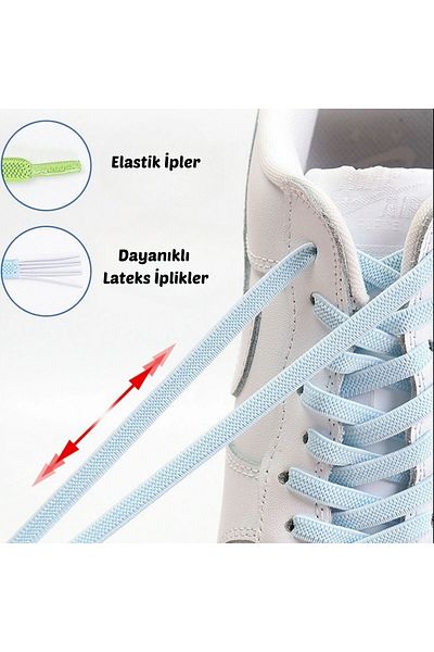 Palwin Practical Wearable Elastic Smart Laces, Elastic Shoelaces Children's Crampon Boot Laces, Beige