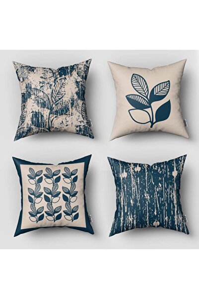 instababyrooms 43x43cm Home Serisi Dijital Baskılı Dekoratif 4'lü Kırlent Kıl...