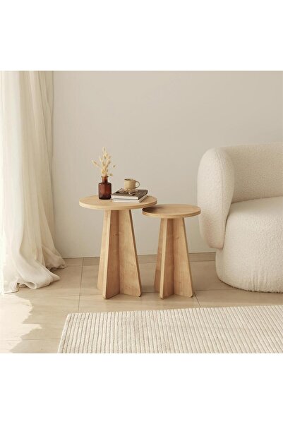 NEOstill - Mushroom 2 Li Sehpa / Safir Meşe