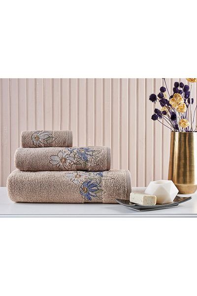 Marie Claire Claire Σετ 3 τεμαχίων Micro Flora Beige