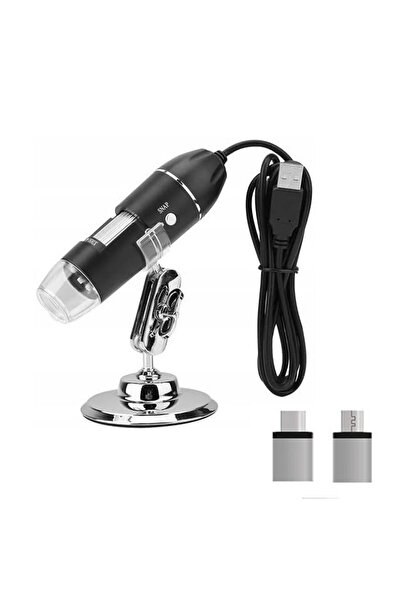 Microcase 2in1 Micro Type-c Bağlantılı 1600x Dijital Mikroskop USB HD Cmos 8 ...