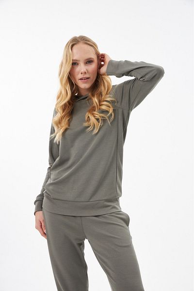 Elegant Design Soft Textured Micro Modal Sweatshirt Top
