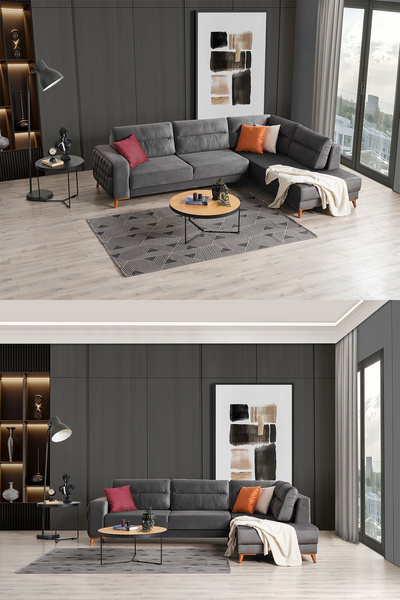 Eymense Lina Çekyatlı Yataklı Dinlenme Köşe Koltuk