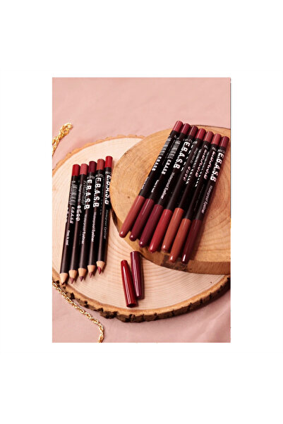 Lusso Cosmetics مجموعة من 12 قلم تحديد شفاه ملون