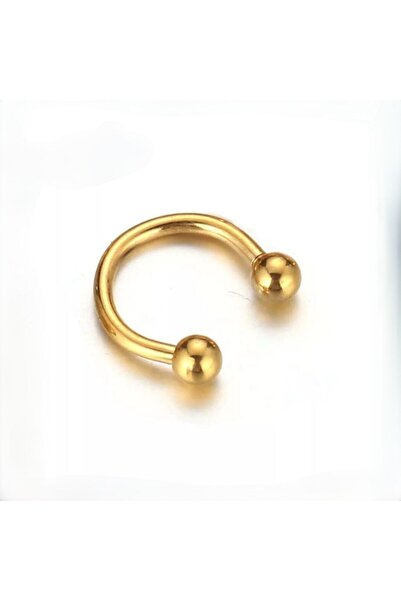 Bylin Takı %100 Cerrahi Çelik Gold C Piercing - Halka Çapı 8 Mm - 1 Adet