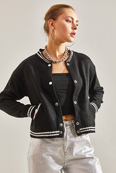 Bianco Lucci Dámská bomber bunda na knoflíky