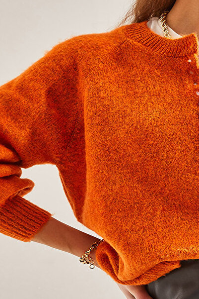 Bianco Lucci Pulover tricotat cu 11 nasturi cu dungi Charmed pentru damă