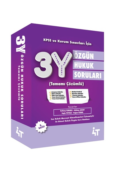 4T YAYINEVİ Kpss A Grubu 3y Özgün Hukuk Soruları 8. Baskı - Kutluay Kararlı