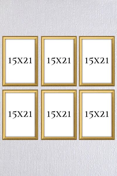 AS TİCARET Gold Çerçeve Seti 6 Adet (A5)15x21
