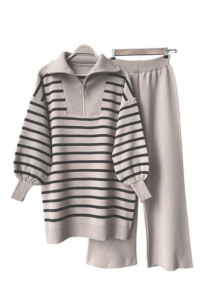 İmajButik Zippered Collar - Knitwear Tunic