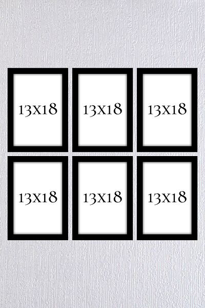 AS TİCARET Black Frame Set 6 Pieces 13x18