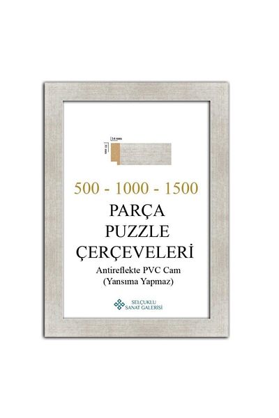 AS TİCARET Puzzle Frame 30 Mm 35x50 Cm (500 Pieces) Silver