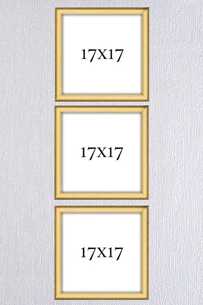 AS TİCARET Gold Frame Set 3 Pieces 17x17