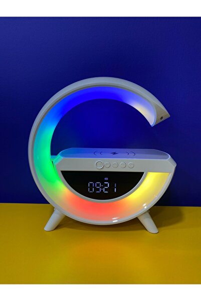 Ekrenn Çalar Saat Fonksiyonlu Işıklı Lamba Hoparlör Kablosuz Magsafe 15Watt Ş...