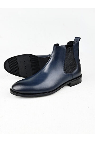 İBAY Ibay Chelsea Erkek Lacivert Hakiki Deri Bot