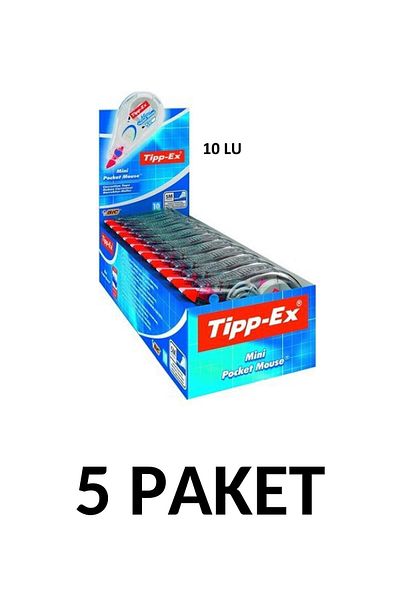 Tipp-Ex 5 Pack Mini Pocket Mouse Strip Corrector - Daksil 5mm X 6 Mt