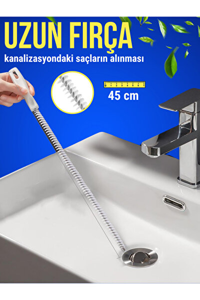 Luckshery Kitchen Tıkanmış lavabo saç ve kirden temizlenmesi için fırça, Lava...