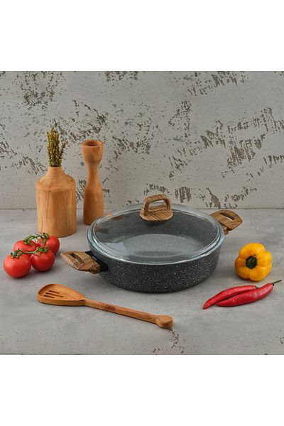 Leydi Marble Natura Granite Short Pot 30 Cm