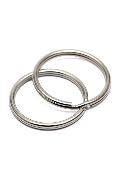 ÜNSA Anahtar 25x Inel gros pentru breloc din nichel, 24mm, cu spate oval