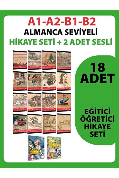 Kapadokya Yayınları Almanca A1-a2-b1-b2- Seviye De Almanca Hikaye .18 Li . Hi...