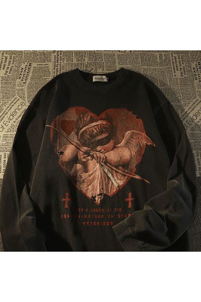 Gofeel Φούτερ Angel Vintage Dark Unisex Oversize