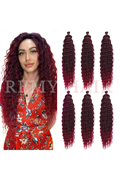 8 Kadına Dair Herşey Afro Örgüsü Saç - Kızıl Ombreli 100gr.
