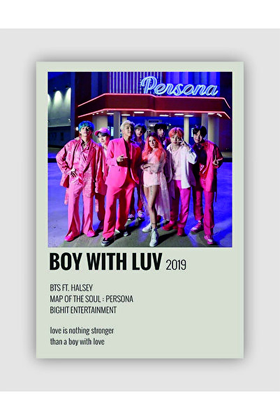 fırsatlar diyarı BTS Boy With Luv K-pop Duvar Posteri - Duvar Dekoru - Kalın ...