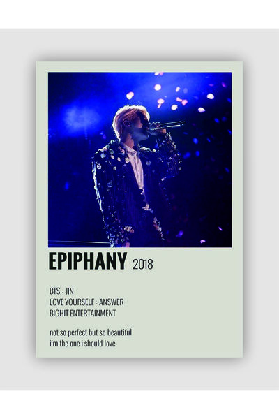 fırsatlar diyarı BTS JIN Epiphany K-pop Duvar Posteri - Duvar Dekoru - Kalın ...