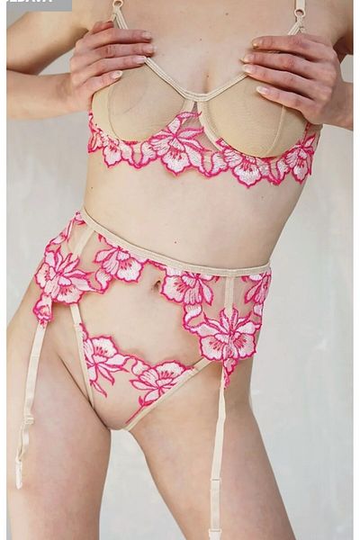 ARDSU Γυναικείο Σετ εσώρουχα Floral 3 τεμαχίων