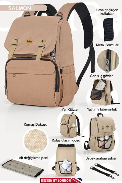Kiwi Kids Baby Diaper Backpack Styles Prices Trendyol