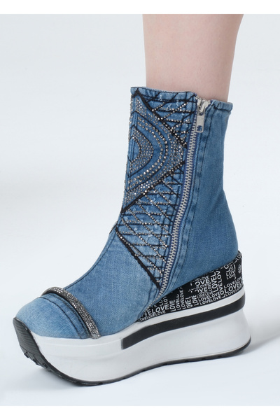 StarBlueMooN KADIN KOT BOT TAŞLI 5023