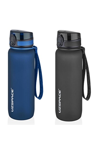 Uzspace (مجموعة مكونة من 2) زجاجة مياه تريتان ذات ملمس ناعم من مجموعة Uzspace...