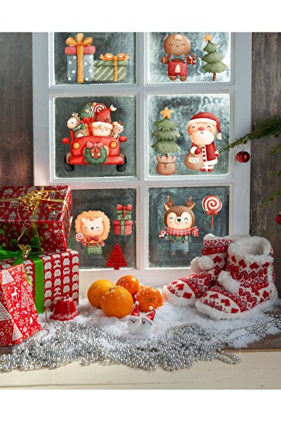 WALLHUMAN Το αυτοκόλλητο τοίχου και του παραθύρου με πολύχρωμα ζωάκια για το ...