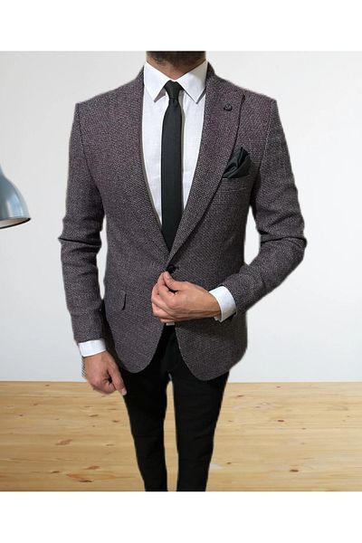 leonmen Italian Style Slim Fit Single Men's Jacket